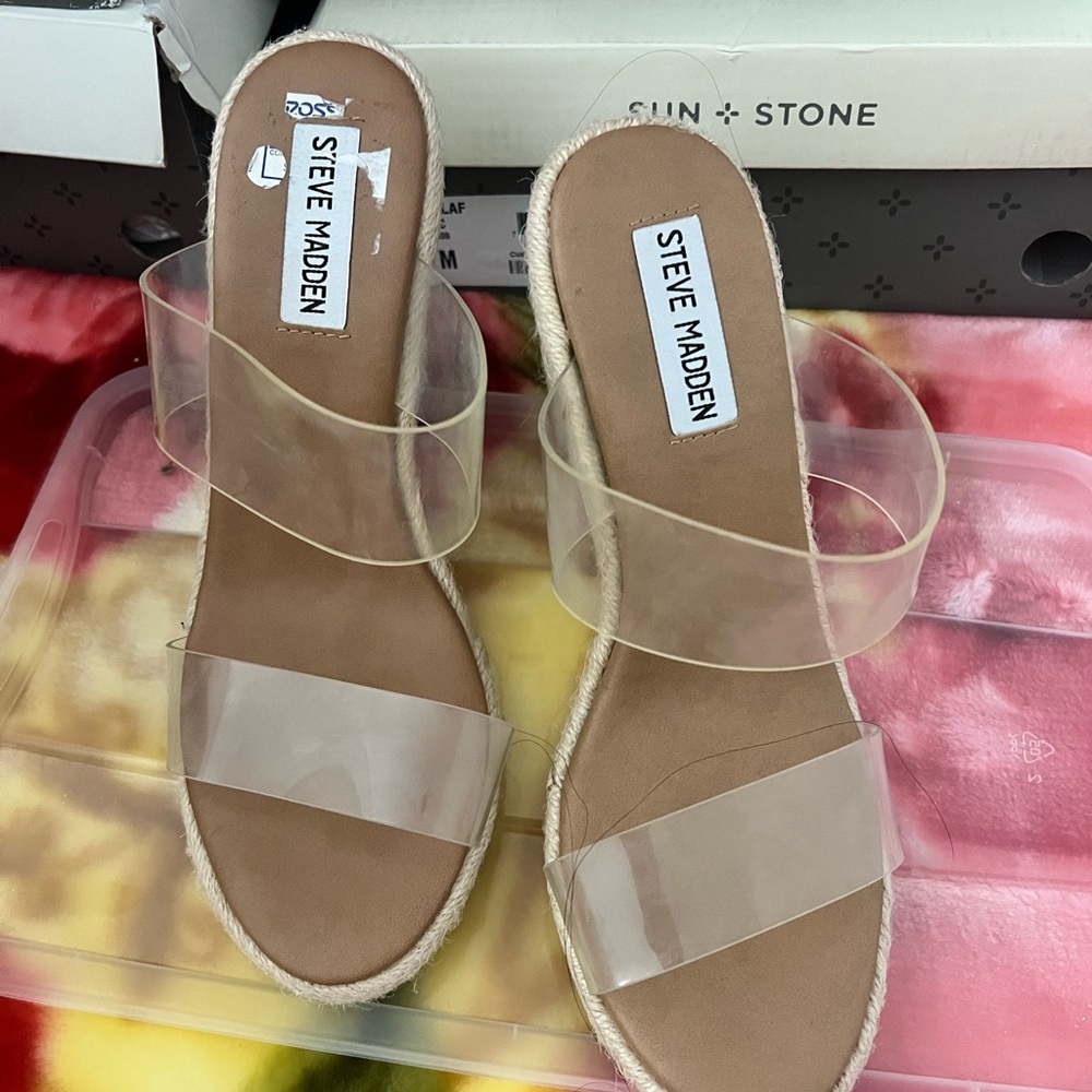 Steve Madden Women's Clear Sandals